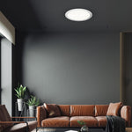 Layla Stylish White Ceiling Lamp Led Dimmable With Invluded Remote Shade Designed To Give The Effect Of A Starry Sky | 50cm | White