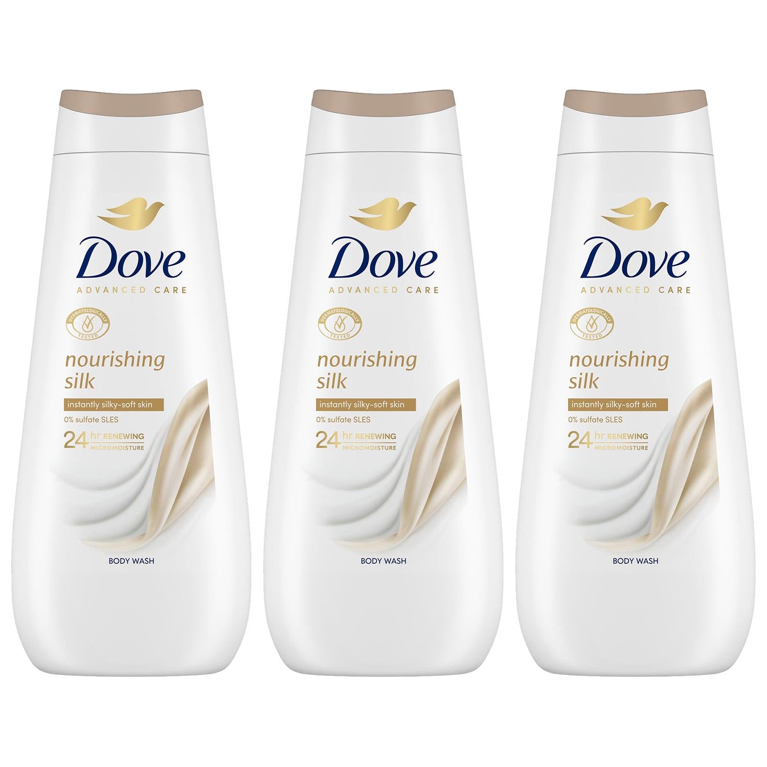 Advanced Care Bodywash Nourishing Silk 24h Renewing Micromoisture, 3x400ml