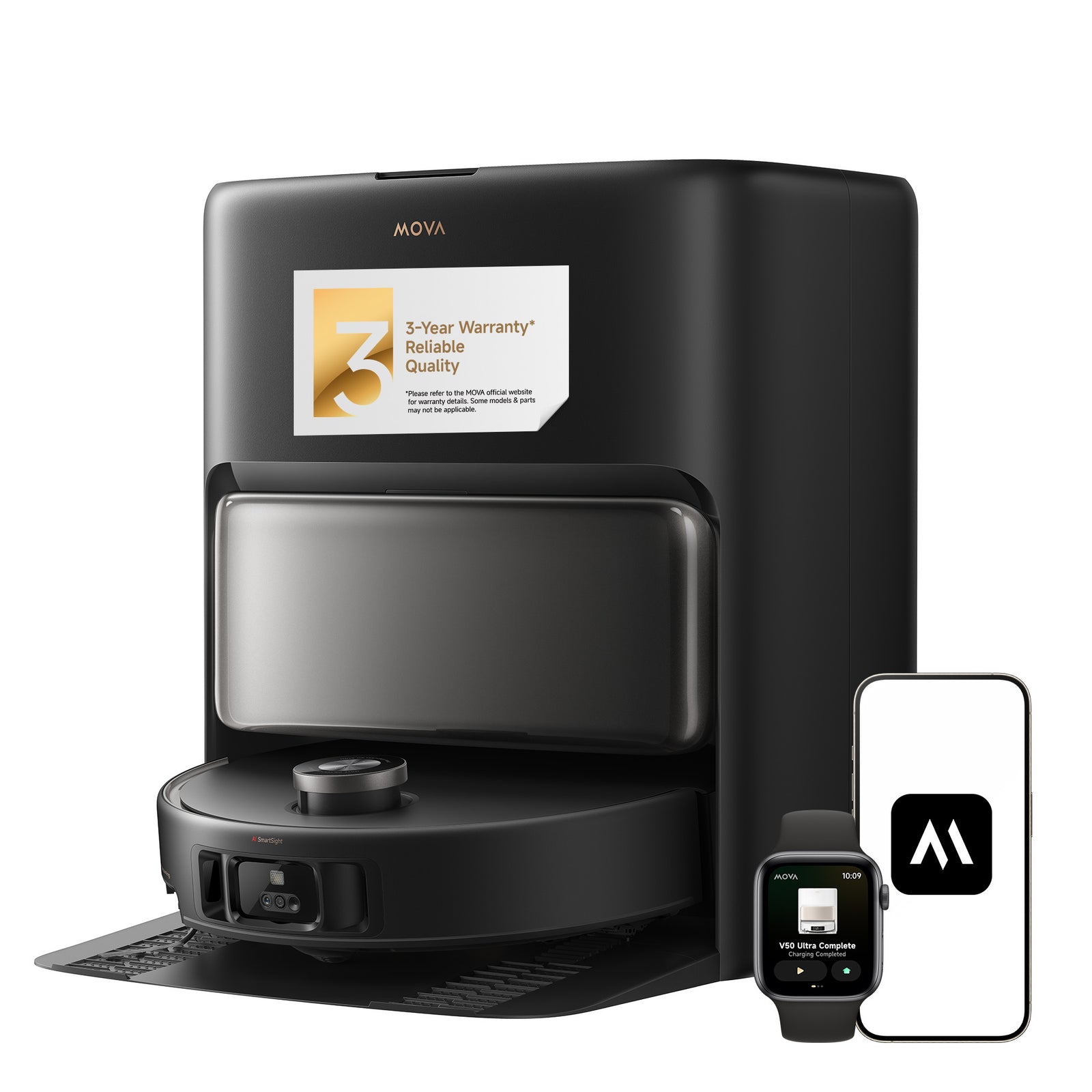 MOVA V50 Ultra Complete Robot Vacuum Cleaner And Self-emptying Scrubber With 24000 Pa Suction