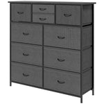 Bedroom Chest Of Drawers Fabric Dresser Foldable Drawers | One Size | Black
