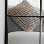 Kyō - Metal Rectangle Lattice Window Mirror | 180cm x 90cm | Black
