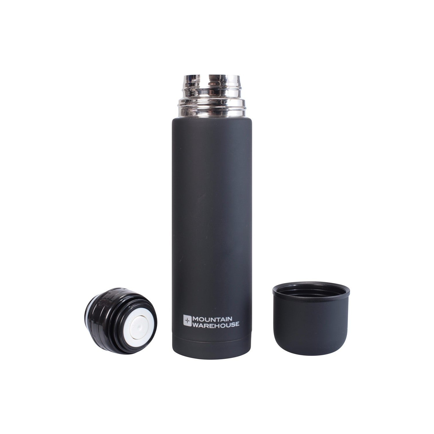 Rubberised 500ml Flask | One Size | Black