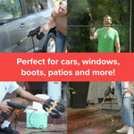 Jet Hawk Cordless Portable Pressure Washer | Red