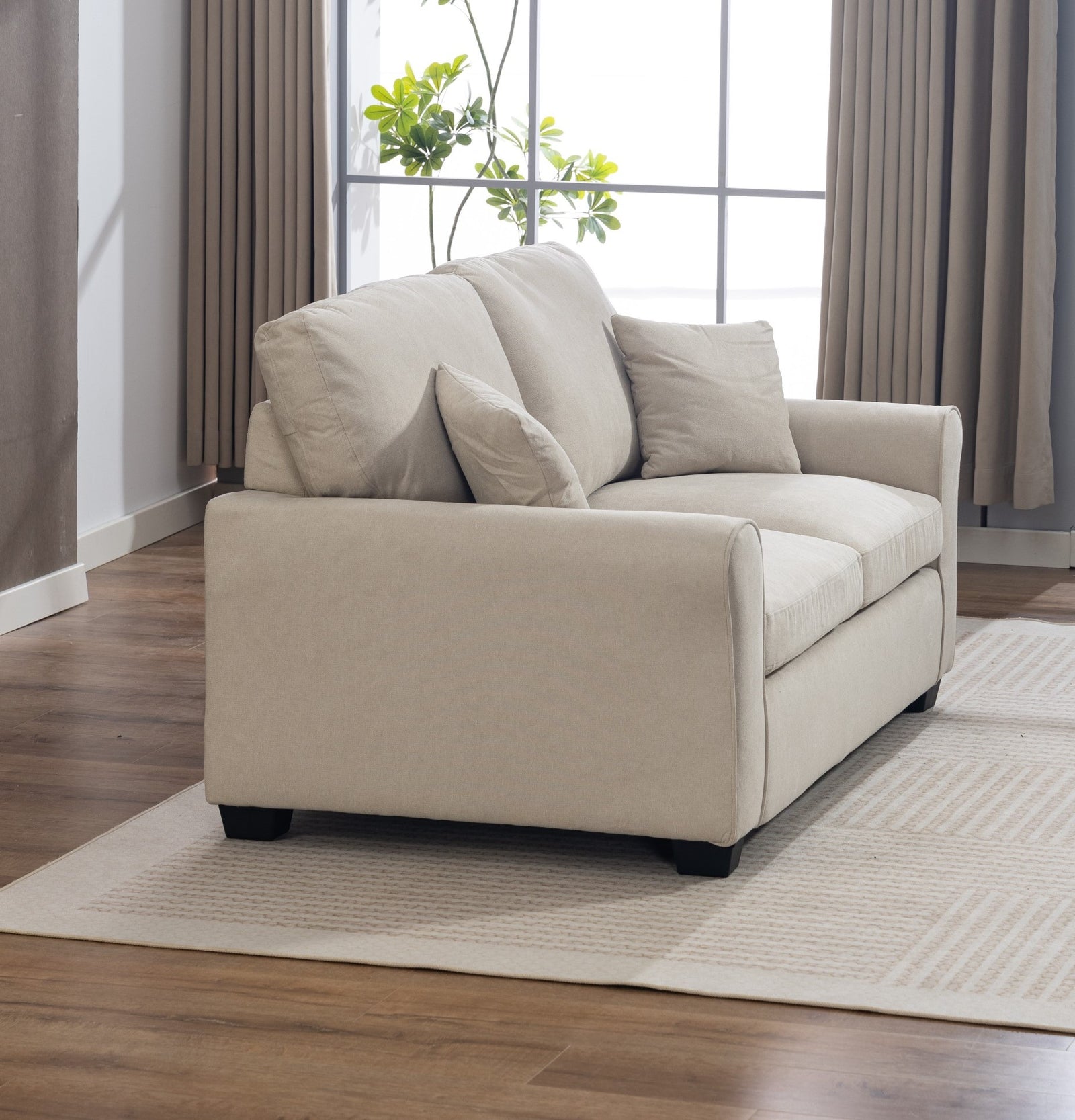 Lewiston Fabric Pull Out Sofabed | Beige