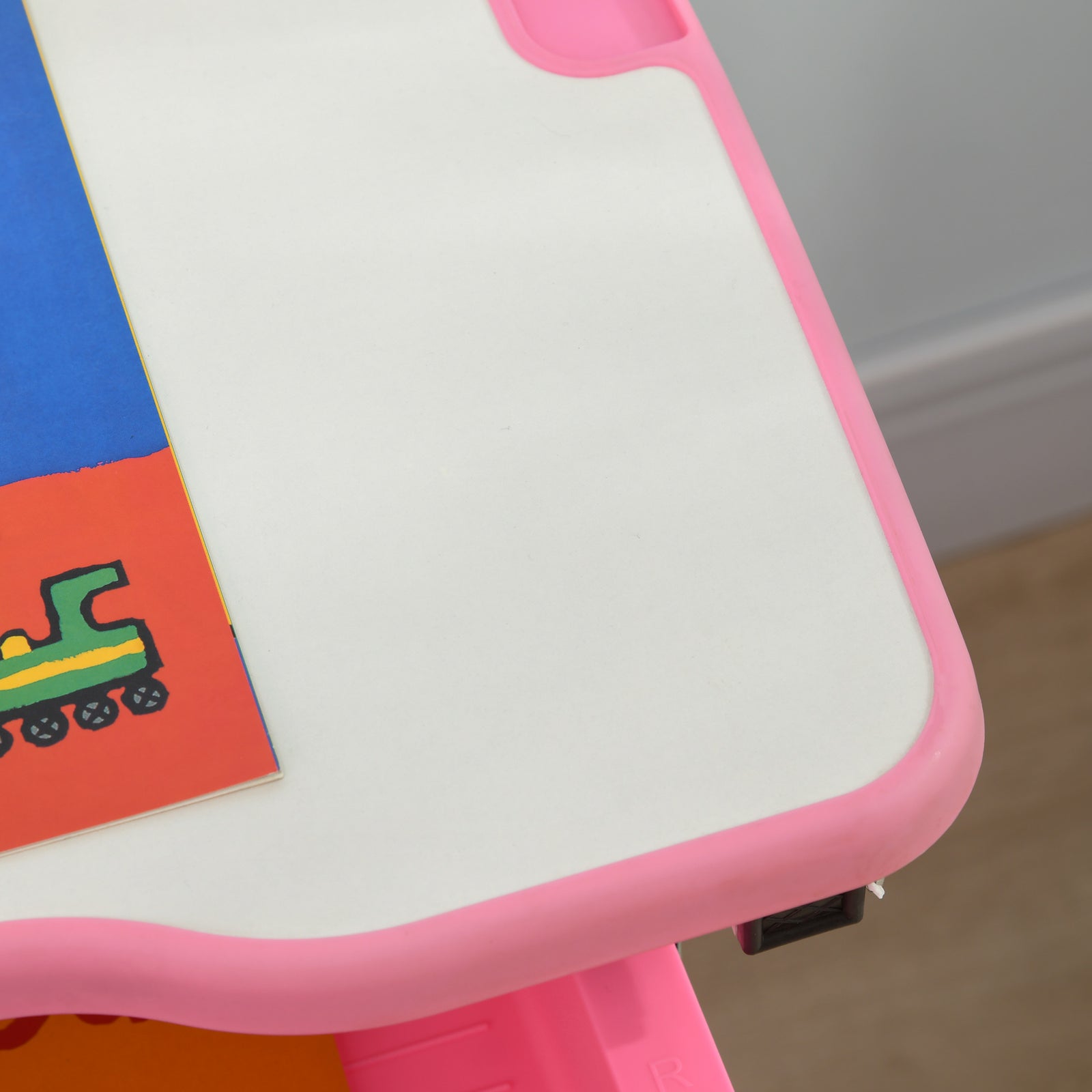 Kids Desk And Chair Set W/ Drawer, Pen Slot Hook | Pink