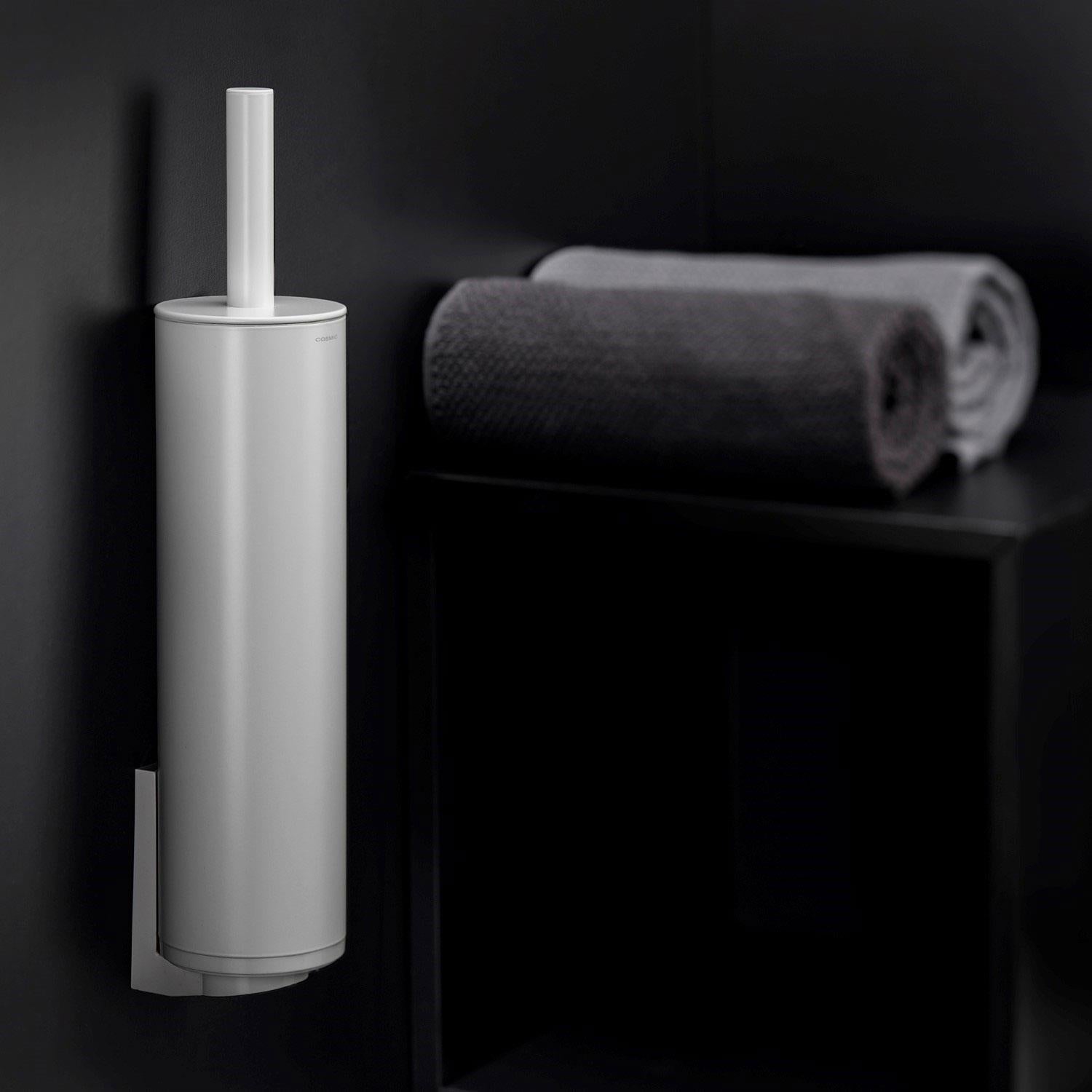 Toilet Brush, White Matt, Freestanding Or Wall-mounted. Collection Bwc