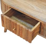 Solid Wood Stripe Coffee Table