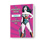 Wonder Woman Personalised 'galentine's' Valentine's Day Name Card Official Product