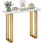 HOMCOM Modern Slim Long Accent Sofa Side Hall Desk For Hallway, White