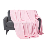 Organic Cotton Waffle Blanket/ Throw | 250cm x 230cm | Pink