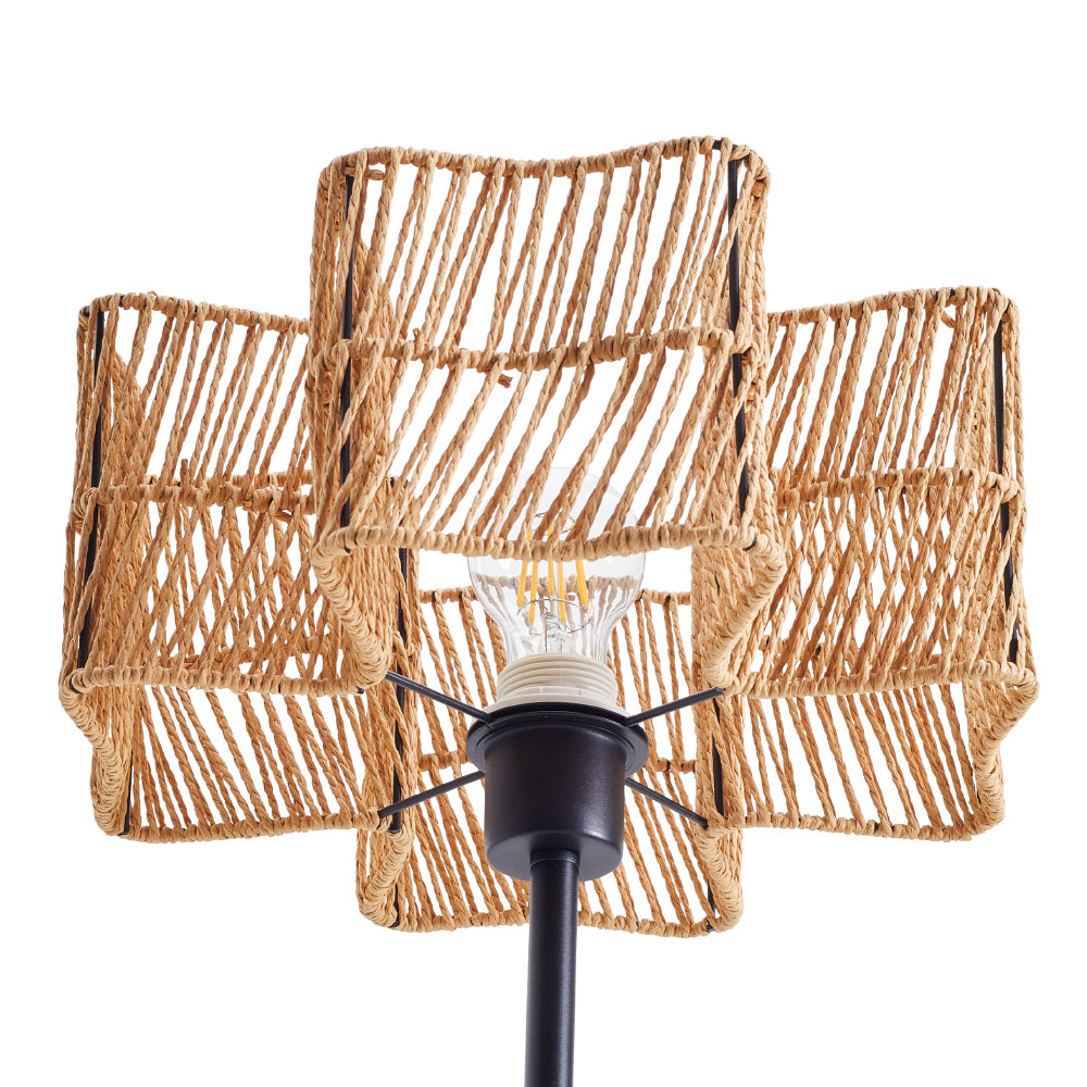 Breeins Paper Rope String-wrapped E27 Single Light Plug-in Floor Lamp