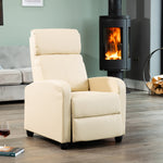 Henderson Manual Push Back Recliner Armchair | Cream
