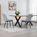 Set Of 2 Bovino Fabric Dining Chairs
