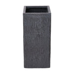 Rectangular Shaped Cement Planter Flower Pot With Drainage Holes | Small | Dark Grey