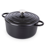 Cast Iron Dutch Oven With Lid Casserole - 24cm (4.7l) | Black