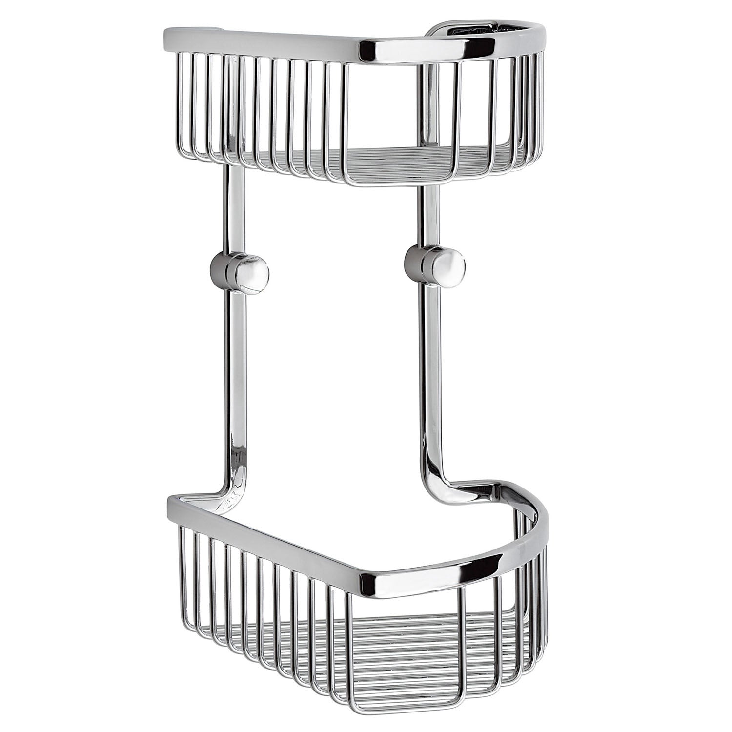 Sideline Series Corner Shower Basket, Double. | Polished Chrome