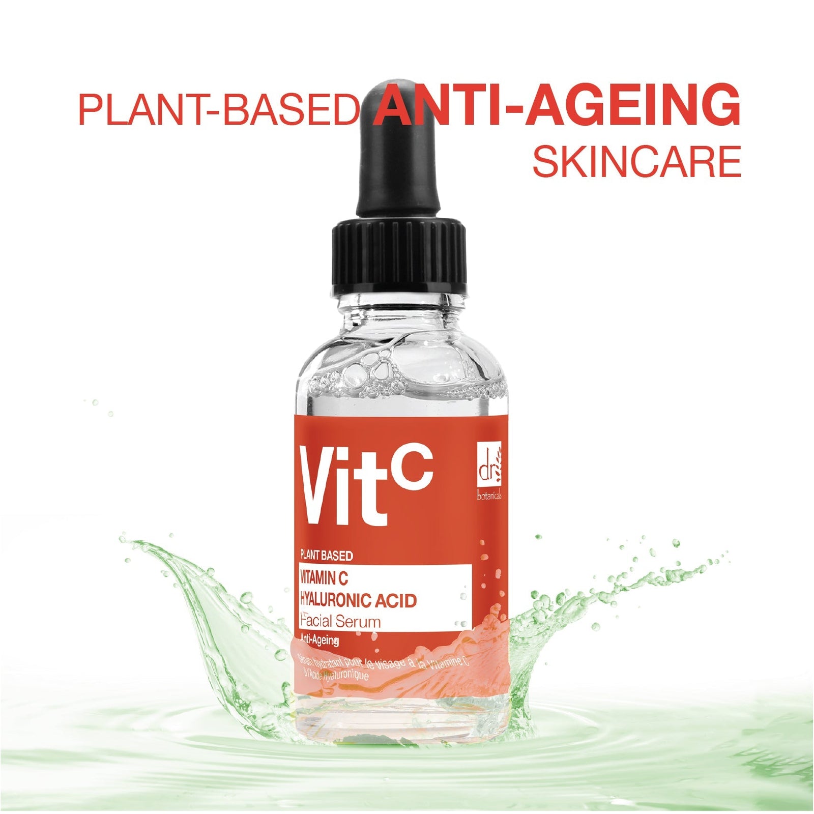 Vitamin C 5% & Hyaluronic Acid 2% Anti-ageing Hydrating Facial Serum 30ml For Hydration And Moisturising