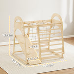 AIYAPLAY 6 In 1 Kids Climbing Frame With Slide, Monkey Bars, Ladder