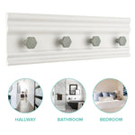 Livivo 4 Hook Wall Mounted Coat Rack With Hexagon Hooks