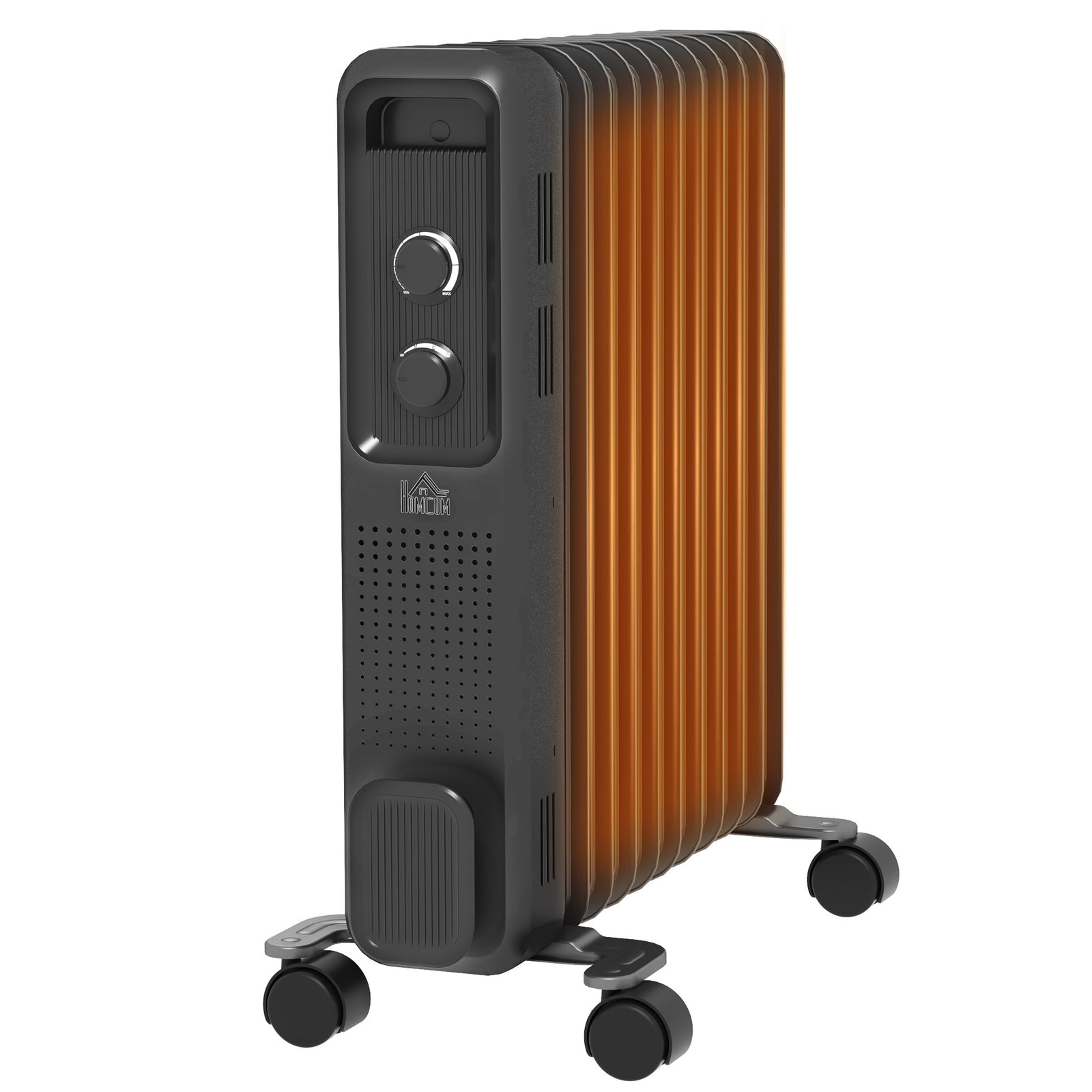 7/9/11 Fin Oil Filled Radiator Portable On Wheels | Large | Grey
