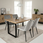 Stylish Colorado Dining Table Set With 4 Amelia Chairs | Grey