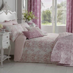 French Toile Patterned Duvet Cover Set | Super King | Pink