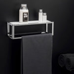 Shelf With Towel Rail Silver Gloss Wall-mounted 35 Cm Collection The Grid