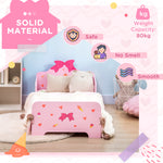Princess-themed Kids Toddler Bed With Cute Patterns, Safety Rails - Pink | Pink