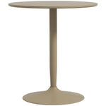 Round Dining Table, Modern Kitchen Table With Steel Base | Brown
