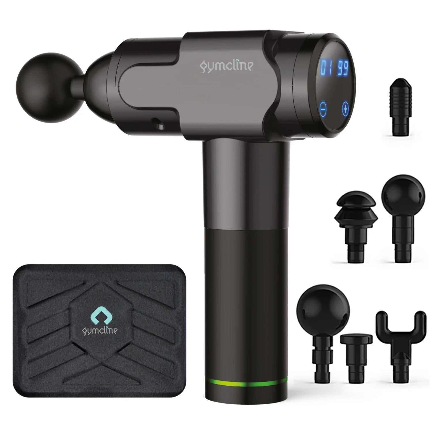 Massage Gun W/ 2500mah Battery, 20 Speed Modes & Lcd Touch Screen, Grey
