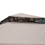 3 X 3 M Metal Gazebo Garden Outdoor 2-tier Roof Marquee | Brown