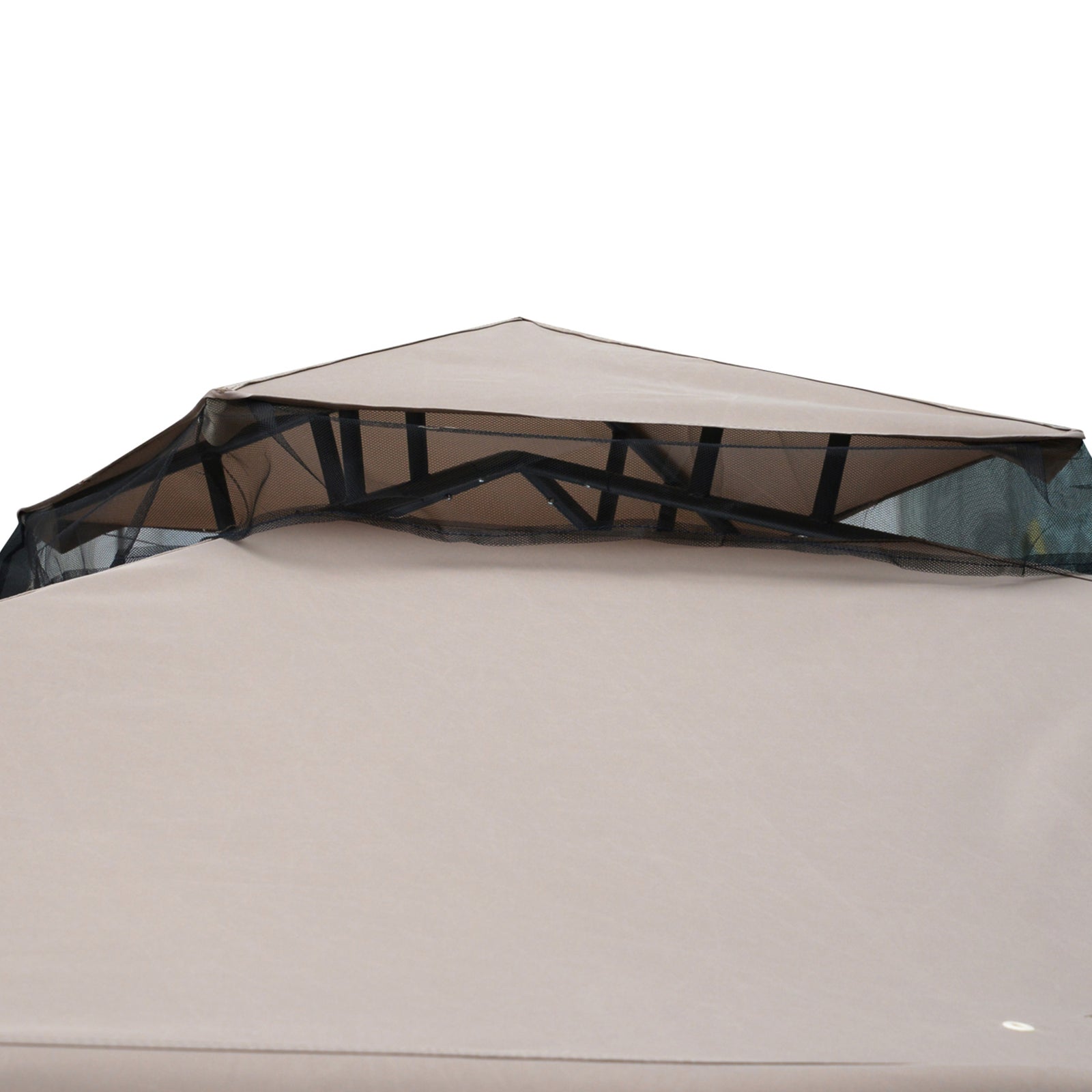3 X 3 M Metal Gazebo Garden Outdoor 2-tier Roof Marquee | Brown
