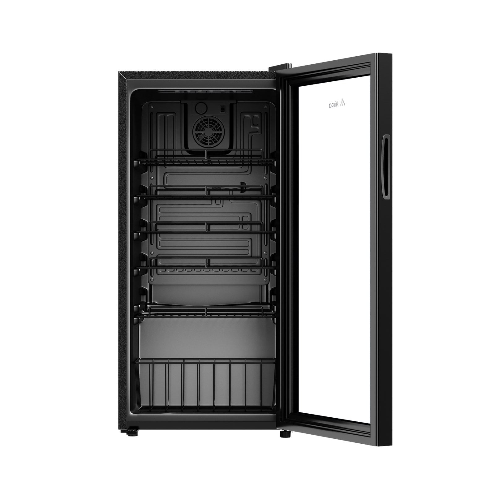 Glass Door Beverage Cooler With Led Light | 99l | Black