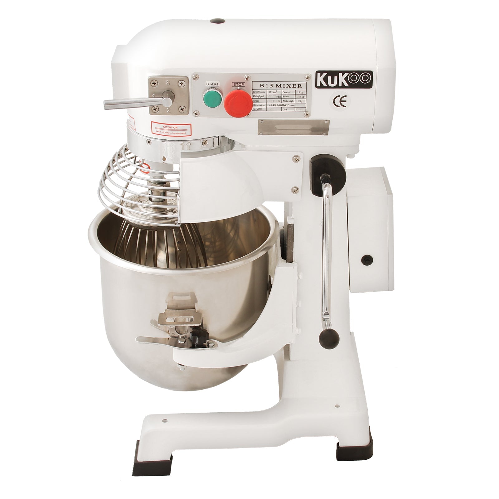 Commercial Planetary Food Mixer / Spiral Mixer | 15l | White
