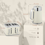 Rapid Boil Kettle & Toaster Set | Cream