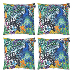 Tropical Indoor Outdoor Cushion Set Of 4 Water Resistant Cushions