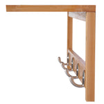 Hallway Wall Mounted Shelf Clothes Rack Hanging Coat Hooks
