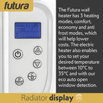 Electric Radiator Panel Heater Wall Mounted Advanced Timer Digital Thermostat, Bathroom Safe Room Heater | 1500w | White