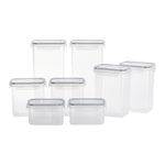 Kitchen Storage Containers For Dry Food | Set of 8 | Transparent