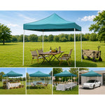 Pop-up Canopy Tent, Portable Outdoor Gazebo With Steel Frame For Garden | Green