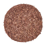Dallas Leather Shaggy Rug | 150cm | Brown