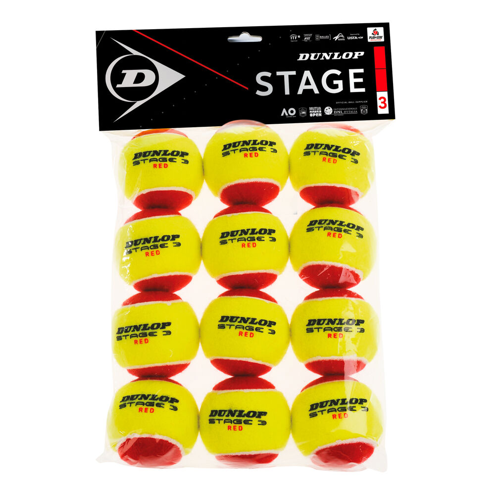 Stage 3 Mini Tennis Balls (pack Of 12) | One Size | Red