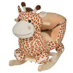 Baby Rocking Horse Kids Ride On Giraffe Plush Toy W/ 32 Song Seat Belt