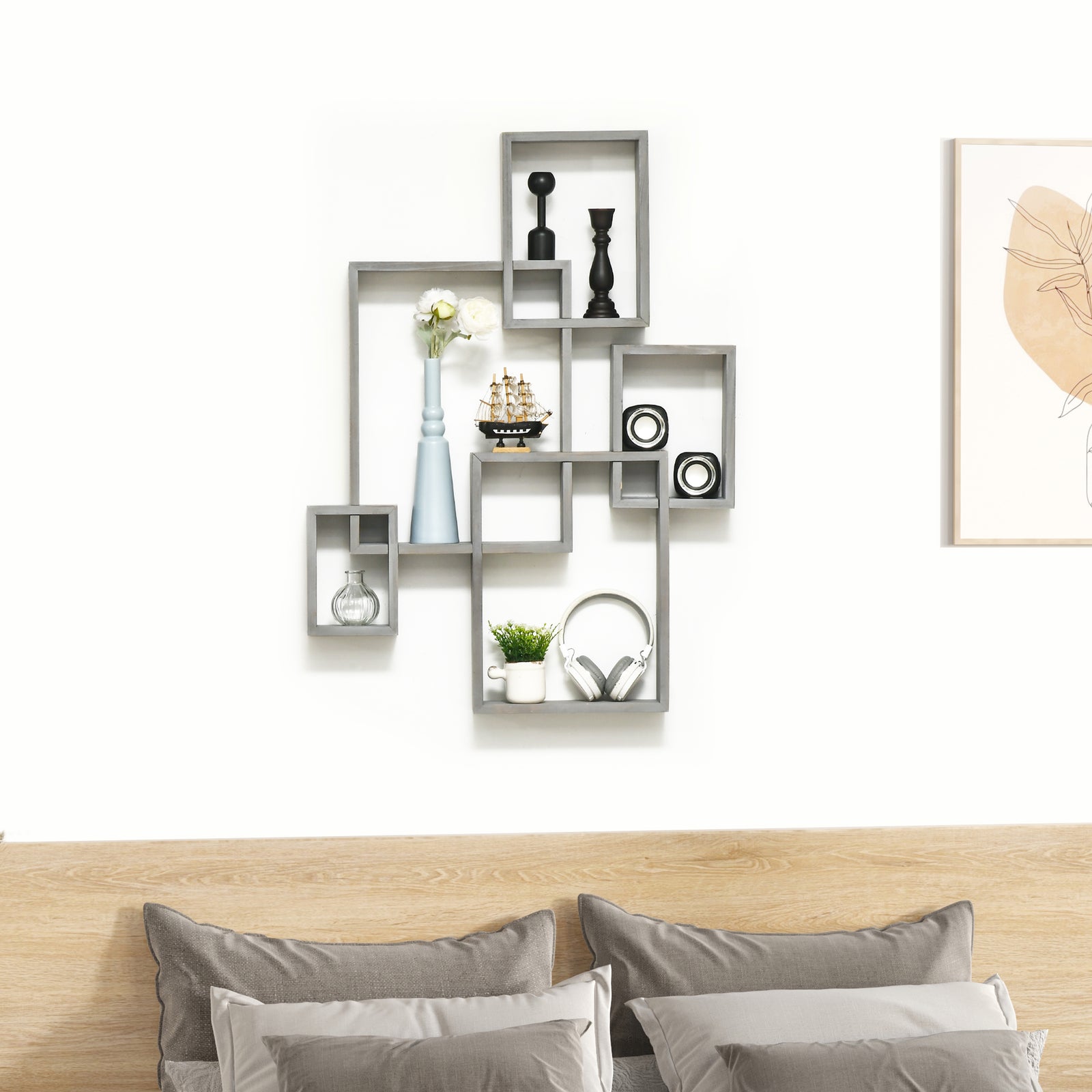 Floating Shelves, Interlocking Cube Shelves For Decoration | One Size