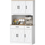 HOMCOM 175cm Tall Kitchen Pantry, Kitchen Cabinet W/ Drawers, Shelves, White
