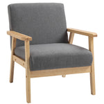 Minimalistic Accent Chair, Linen Cushions