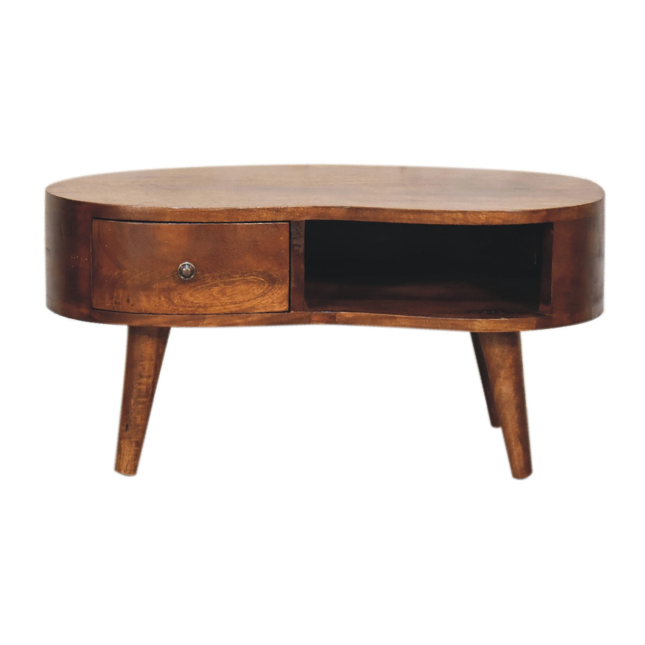 Solid Wood Mini Chesnut Wave Coffee Table