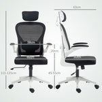 Executive Mesh Office Chair With Headrest, Lumbar Support | One Size | Black