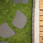 Rubber Garden Stepping Stones - Natural Stone | Set of 4 | Grey