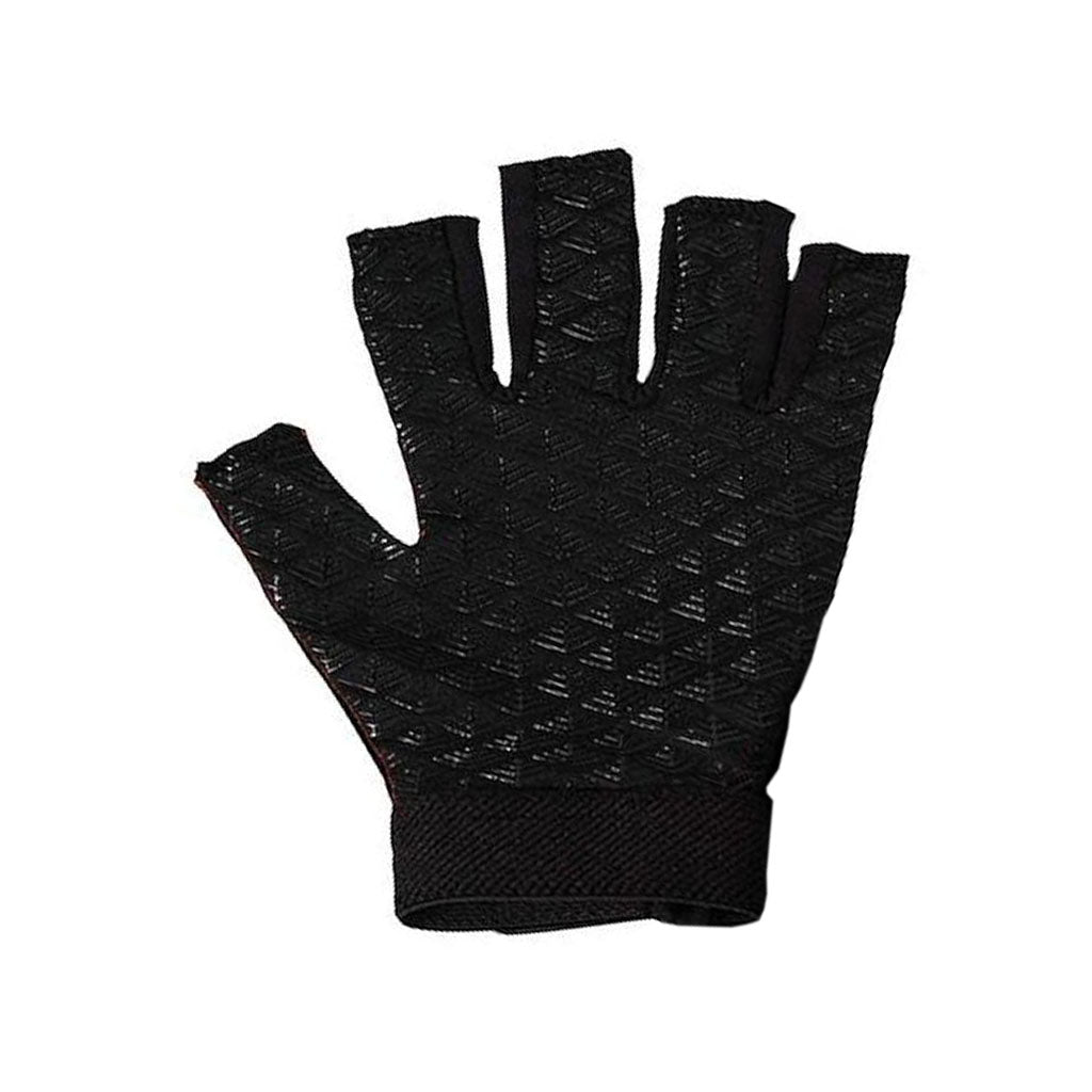 Unisex Adult Pro Half Finger Rugby Mitts | Small | Black